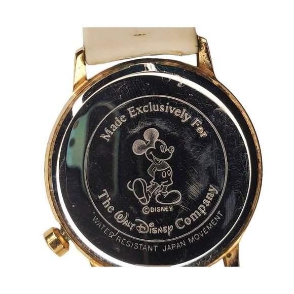 VTG Mickey Mouse Watch Ladies Gold Tone Round Exclusively Walt Disney Company